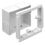 Skirting and dado trunking outlet boxes - 1 gang adjustable depth