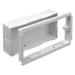 Skirting and dado trunking outlet boxes - 2 gang adjustable depth