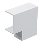 White PVC mini trunking accessories - Flat bend, 25x16mm