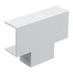White PVC mini trunking accessories - Flat tee, 16x16mm