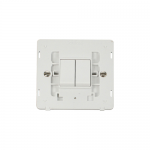 Definity 2 gang light switch - white