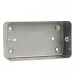 Metal clad 2 gang back box with knockouts (40mm)