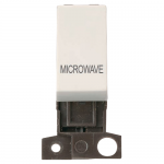 Minigrid 13A 2 pole switch module marked - Polar white, Microwave