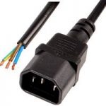 2m bare end lead with C14 connector (IEC lead)