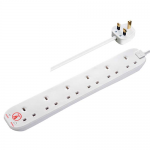 6 gang 2m surge protected extension lead