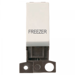 Minigrid 13A 2 pole switch module marked - Polar white, Freezer